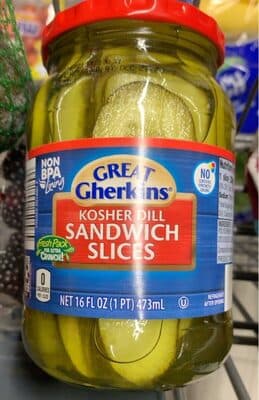 Kosher dill sandwich slices
