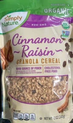 Organic Cinnamon Raisins Granola Cereal