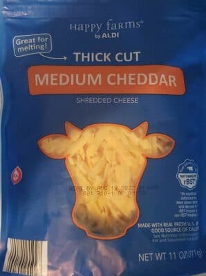 Thick Cut Medium Cheddar Shredded Cheese