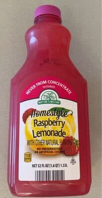 Homestyle raspberry lemonade