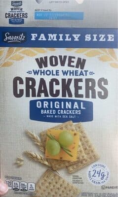 Woven Whole Wheat Crackers Original