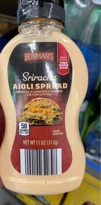 Siracha aioli spread