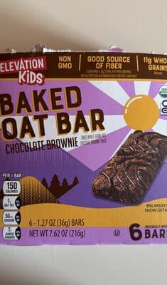 Baked Oat Bar Chocolate Brownie
