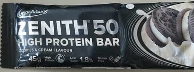 Zenith High Protein Bar Cookies and Cream Flavour