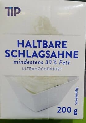 Haltbare Schlagsahne