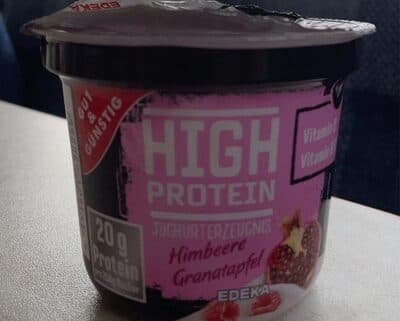 High Protein Joghurtzeugnis Himbeere Granatapfel