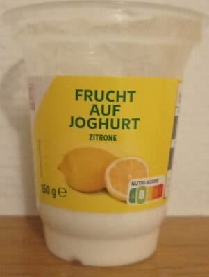 Frucht auf Joghurt Zitrone
