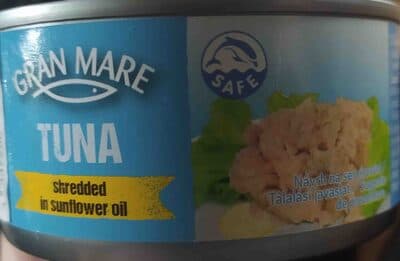 Tuna, shredded in sunflower oil