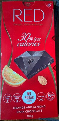 No Sugar Added Orange & Almond Dark Chocolate