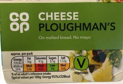 Cheese Ploughman’s sandwich