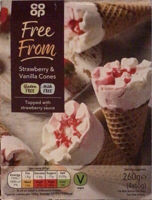Strawberry and Vanilla Cones