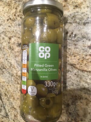 Pitted Green Manzanilla Olives