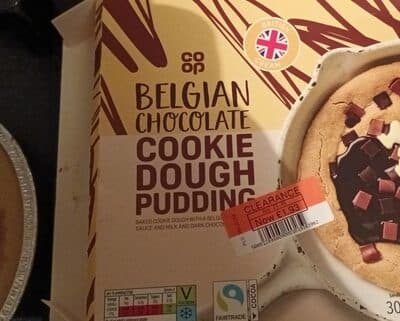 Belgian chocolate cookie dough pudding