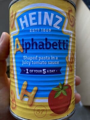 Heinz Alphabetti Pasta