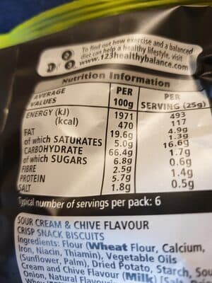 Jacobs Sour Cream & Chive Cracker Crisps