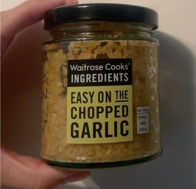 Easy on the chopped garlic