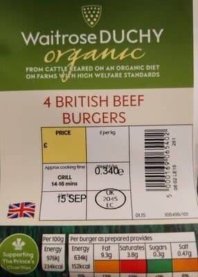 British beef burgers