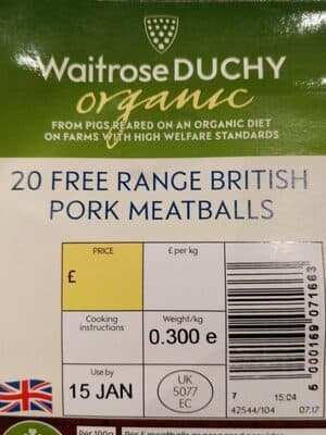 Free Range British Pork Meatballs