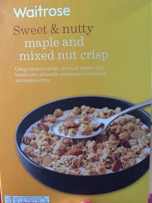 Waitrose Seriously Nutty Maple & Mixed Nut Crisp