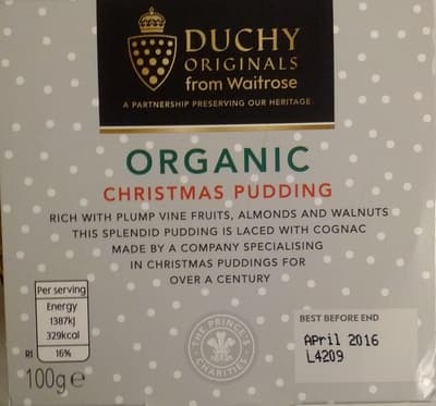 Organic Christmas Pudding