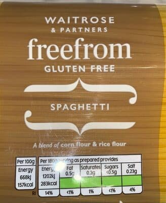Waitrose gluten free spaghetti