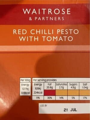 Red Chilli Pesto With Tomato