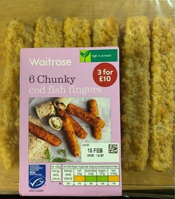 Chunky cod fishfingers