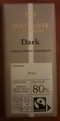 Dark chocolate single origin Peru 80%