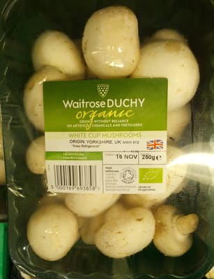 Organic White Cup Mushrooms
