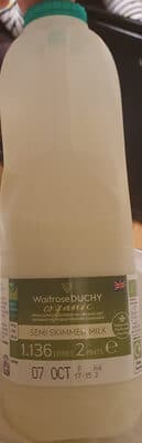 Organic semi skimmed milk