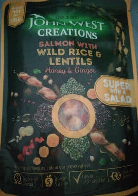 Creations Salmon with Wild Rice & Lentils Honey & Ginger