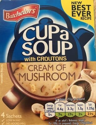 Cup A Soup Cream Of Mushroom With Croutons