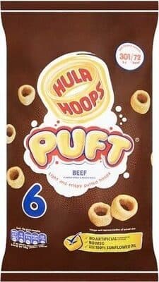 Hula Hoops Puft Beef Flavour Wheat & Potato Rings