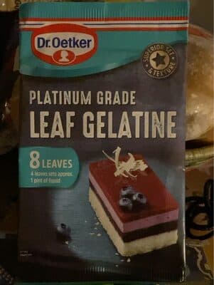 Platinum Grade Leaf Gelatine