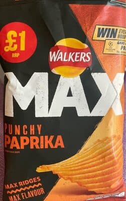 Walkers max punchy paprika