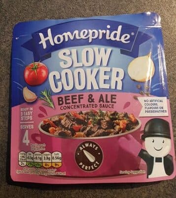 Homepride slow cooker beef and ale
