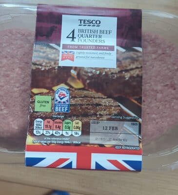 Scotch beef quarter pounders