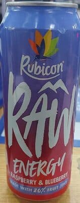 Raw energy blueberry and raspberry