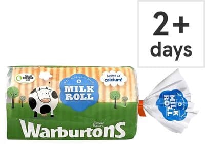 Warburtons Milk Roll Sliced White Bread