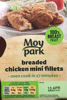 breaded chicken mini fillets