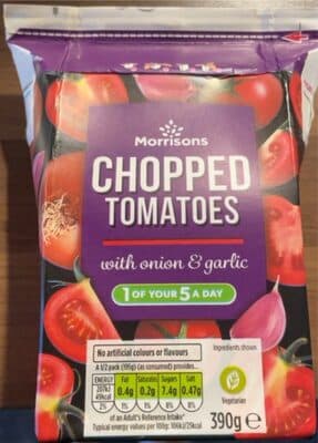 Chopped Tomatoes with onion & garlic