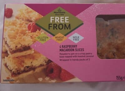 Free from Raspberry macaroon slice