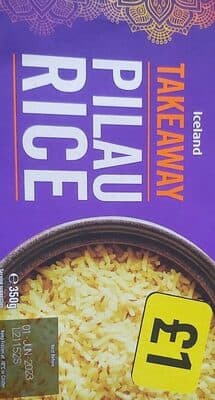 Iceland takeaway pilau rice