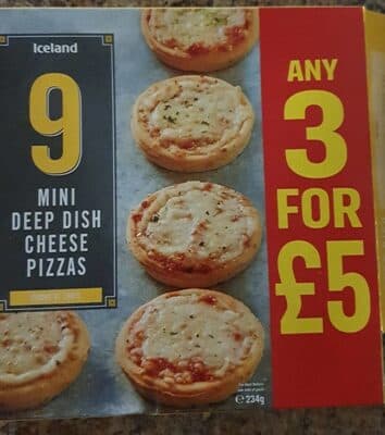 Mini Deep Dish Cheese Pizzas