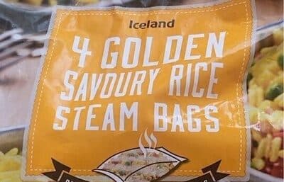 Golden Savoury Rice Steam Bags