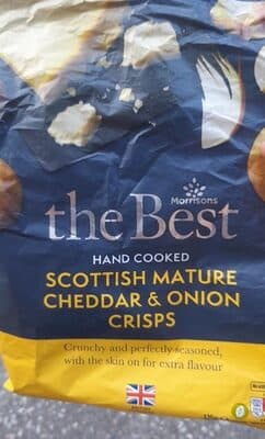 Hand cooked cheddar and onion crisps
