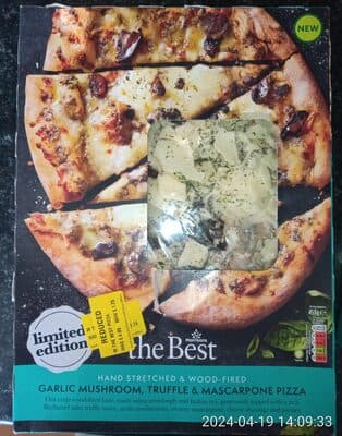 Garlic Mushroom, Truffle & Mascarpone Pizza
