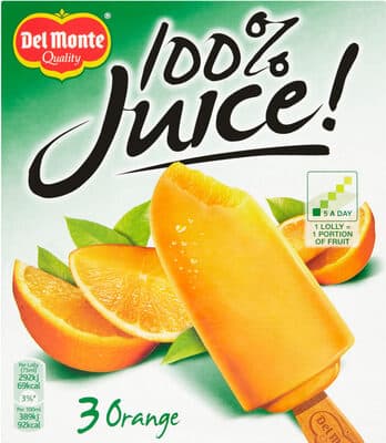 Juice Orange Ice Lollies
