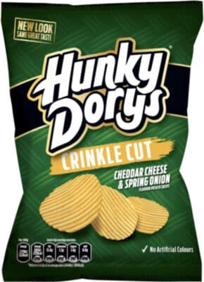 Crinkle cut Cheddar cheese & spring onion