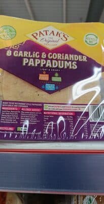 Garlic & Coriander Pappadums